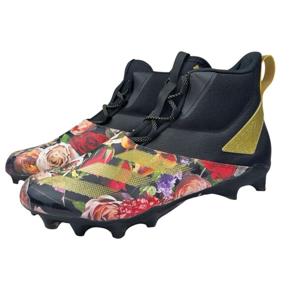 Adidas Mens Size 15 Football Cleats Adizero Chaos Black Metallic Gold ID4821 New main image 6
